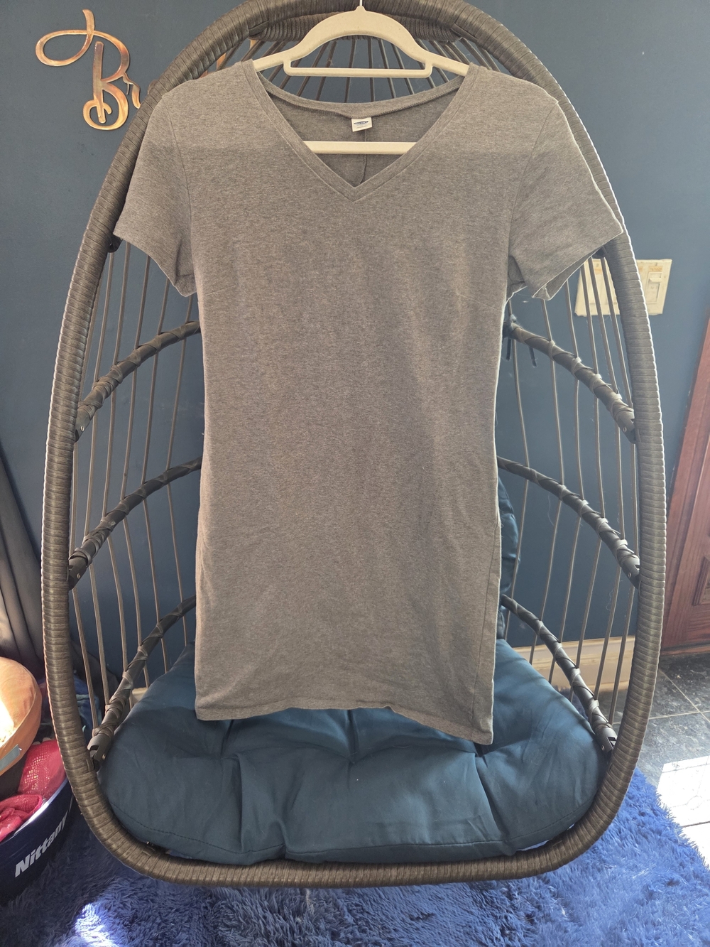 Old Navy Women's Short Sleeve V-Neck Tee - Gray